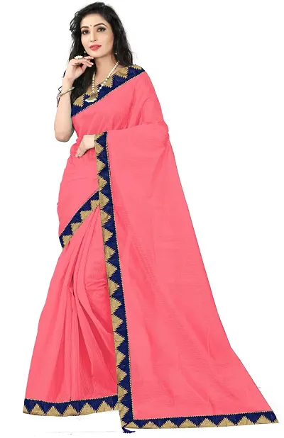 Trending Art Silk Saree with Blouse piece 