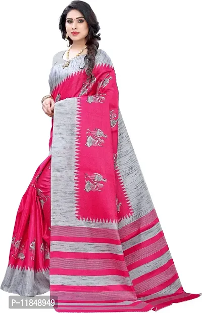 Trendy Cotton Silk Saree with Blouse piece For Women-thumb3