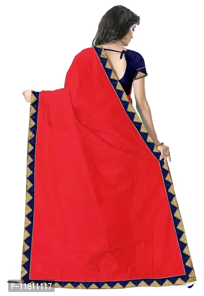 Stylish Art Silk Red Bollywood Saree with Blouse piece For Women Pack Of 1-thumb3