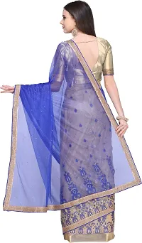 Stylish Lycra Multicoloured Bollywood Saree with Blouse piece For Women Pack Of 1-thumb3