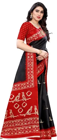 New Launched Art Silk Saree with Blouse piece For Women-thumb2