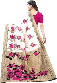 New Launched Cotton Silk Saree with Blouse piece For Women-thumb2