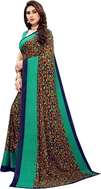 New Launched Georgette Saree with Blouse piece For Women-thumb1