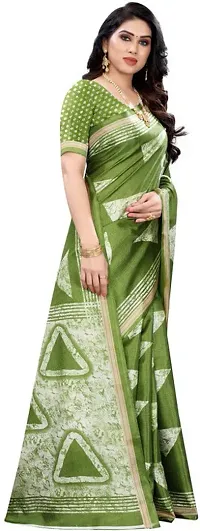 New Launched Art Silk Saree with Blouse piece For Women-thumb2