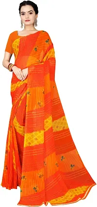 Trendy Georgette Saree with Blouse piece For Women-thumb1