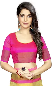 Trendy Cotton Silk Saree with Blouse piece For Women-thumb4