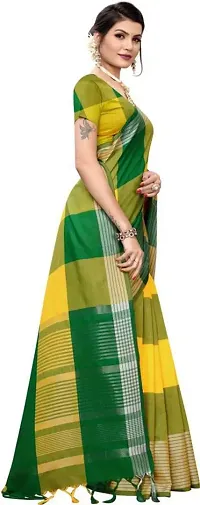 Stylish Silk Blend Saree with Blouse piece For Women-thumb4