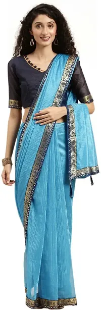 Attractive Art Silk Saree with Blouse piece For Women Pack Of 2-thumb1