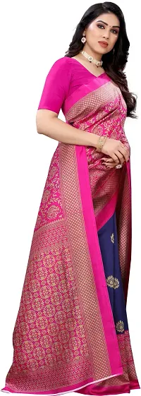 Trendy Cotton Silk Saree with Blouse piece For Women-thumb2