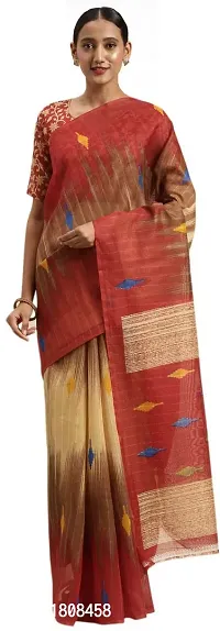 Stylish Art Silk Red Bollywood Saree with Blouse piece For Women Pack Of 1