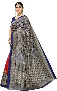 New Launched Art Silk Saree with Blouse piece For Women-thumb1