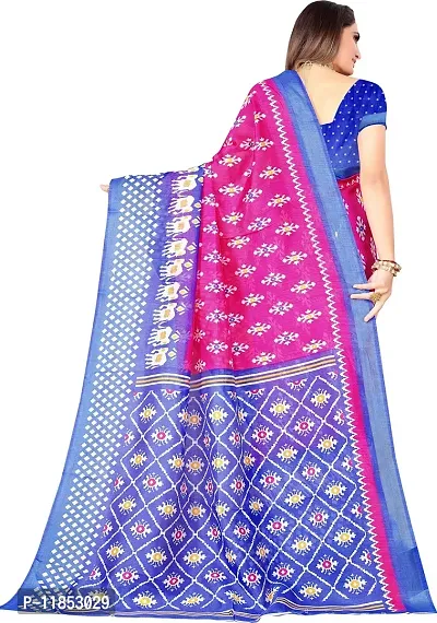 New Launched Art Silk Saree with Blouse piece For Women-thumb2