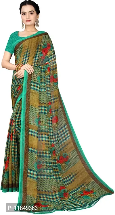 Trendy Georgette Saree with Blouse piece For Women-thumb2