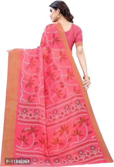 Trendy Cotton Silk Saree with Blouse piece For Women-thumb3