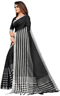 Attractive Silk Blend Saree with Blouse piece For Women-thumb2