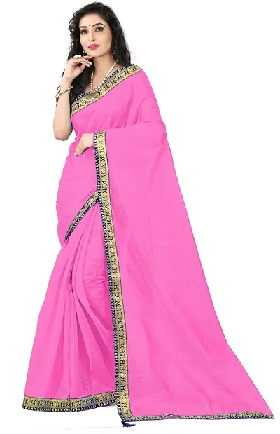 Must Have Art Silk Saree with Blouse piece 