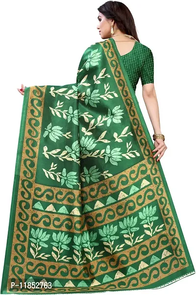 New Launched Art Silk Saree with Blouse piece For Women-thumb4