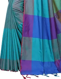 Trendy Cotton Silk Saree with Blouse piece For Women-thumb3