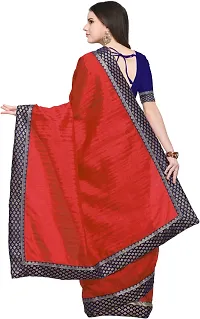 Stylish Art Silk Red Bollywood Saree with Blouse piece For Women Pack Of 1-thumb2