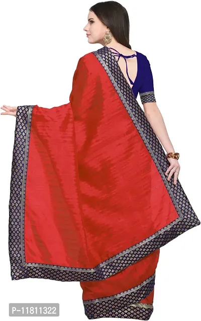 Stylish Art Silk Red Bollywood Saree with Blouse piece For Women Pack Of 1-thumb3