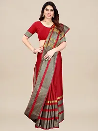 Reliable Art Silk Woven Design Daily Wear Women Saree with Blouse piece-thumb2