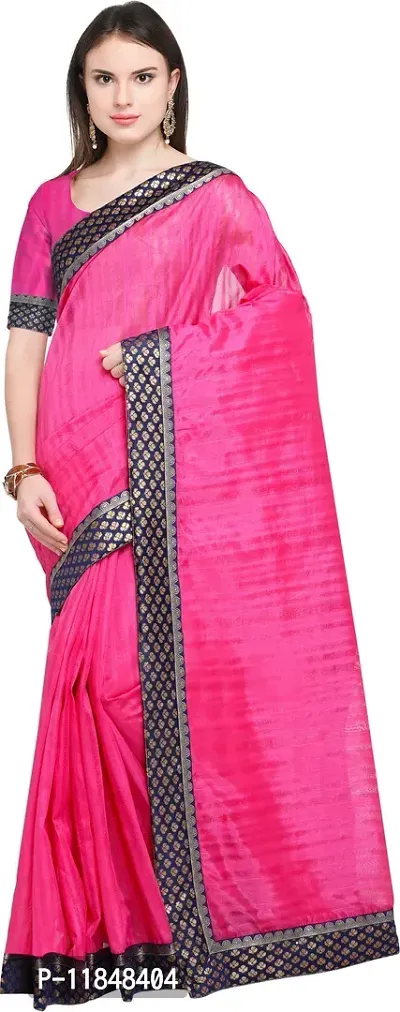 Trendy Silk Blend Saree with Blouse piece For Women-thumb0