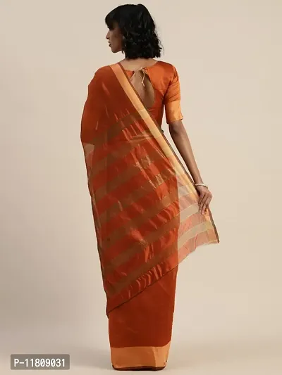 Stylish Art Silk Orange Bollywood Saree with Blouse piece For Women Pack Of 1-thumb4