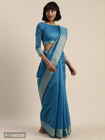 Attractive Art Silk Saree with Blouse piece For Women-thumb3