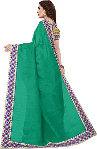 Trendy Silk Blend Saree with Blouse piece For Women-thumb1