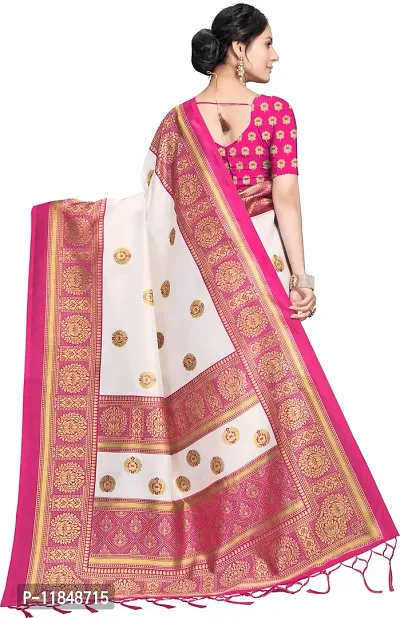 Trendy Art Silk Saree with Blouse piece For Women-thumb3