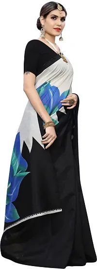 New Launched Art Silk Saree with Blouse piece For Women-thumb2