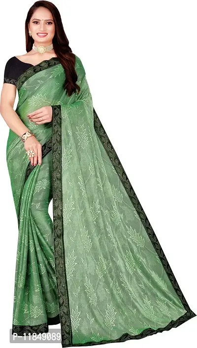 Trendy Lycra Saree with Blouse piece For Women