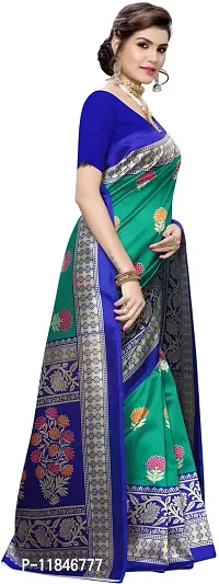 Stylish Silk Blend Saree with Blouse piece For Women-thumb3