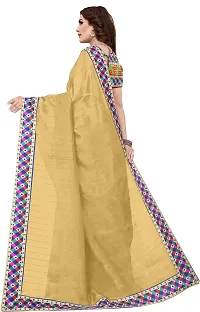 Attractive Silk Blend Saree with Blouse piece For Women-thumb1