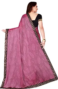 Stylish Lycra Pink Bollywood Saree with Blouse piece For Women Pack Of 1-thumb2