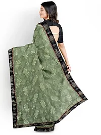 Stylish Lycra Green Bollywood Saree with Blouse piece For Women Pack Of 1-thumb1