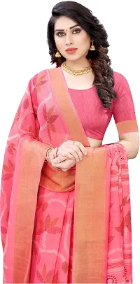 Trendy Cotton Silk Saree with Blouse piece For Women-thumb3