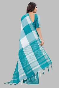 Trendy Silk Blend Saree with Blouse piece For Women-thumb3