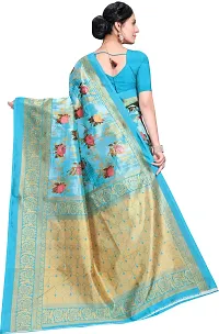 Trendy Art Silk Saree with Blouse piece For Women-thumb3