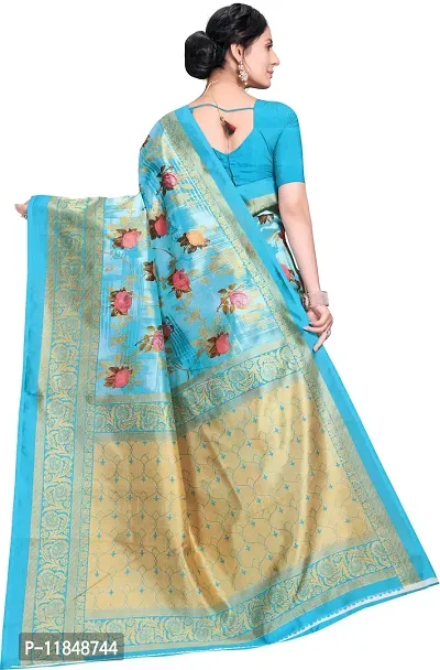 Trendy Art Silk Saree with Blouse piece For Women-thumb4