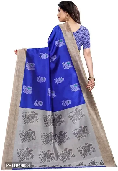 Trendy Art Silk Saree with Blouse piece For Women-thumb4