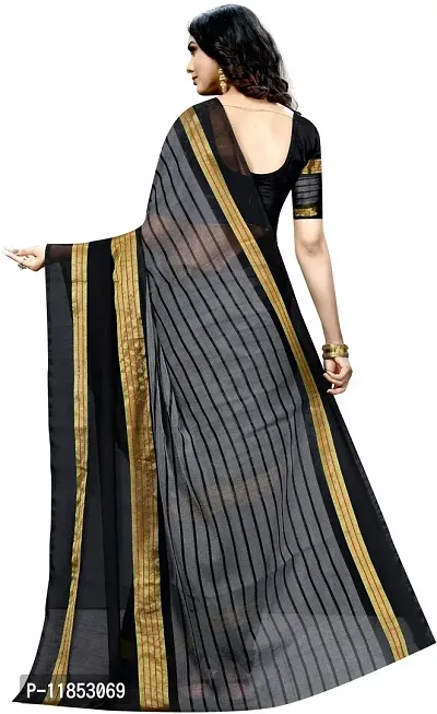 New Launched Cotton Silk Saree with Blouse piece For Women-thumb2