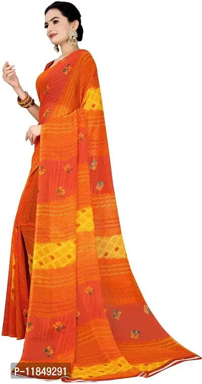 Trendy Georgette Saree with Blouse piece For Women-thumb5