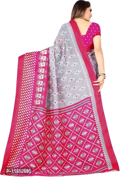 New Launched Art Silk Saree with Blouse piece For Women-thumb2