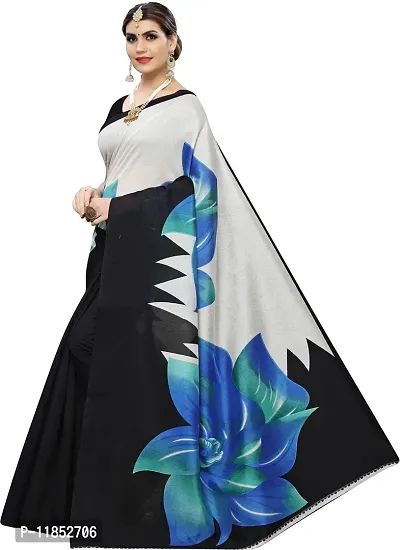 New Launched Art Silk Saree with Blouse piece For Women-thumb2