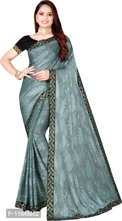 Trendy Lycra Saree with Blouse piece For Women