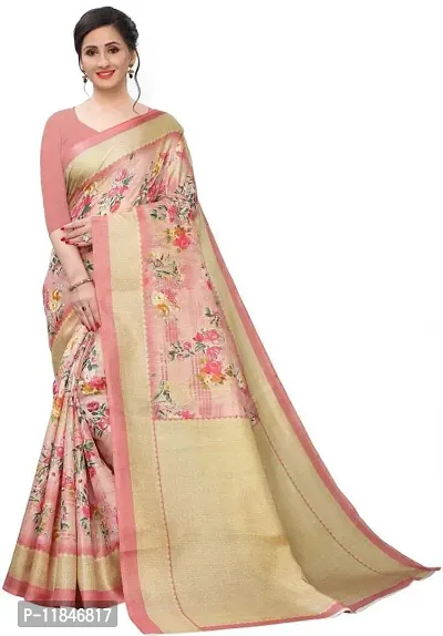 Stylish Art Silk Saree with Blouse piece For Women-thumb0