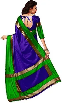 Attractive Cotton Silk Saree with Blouse piece For Women-thumb1