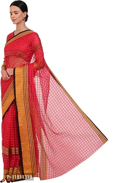 Stylish Art Silk Pink Assam Silk Saree with Blouse piece For Women Pack Of 1-thumb0