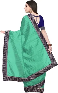 Stylish Art Silk Green Bollywood Saree with Blouse piece For Women Pack Of 1-thumb2